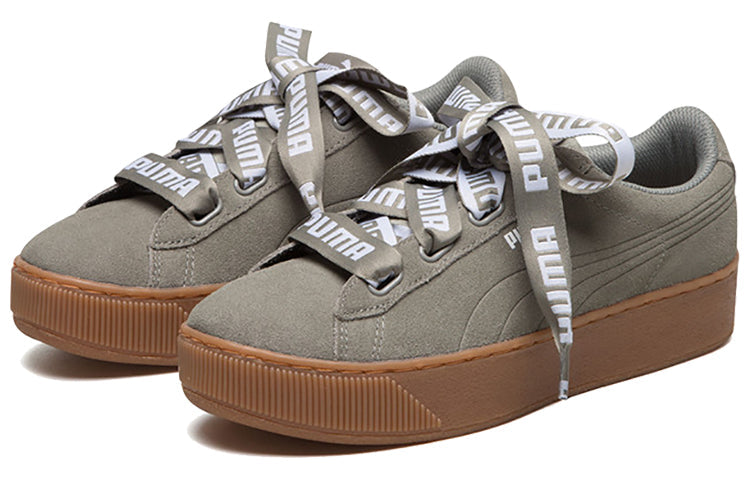 (WMNS) PUMA Vikky Platform Ribbon Grey/Brown 365314-03