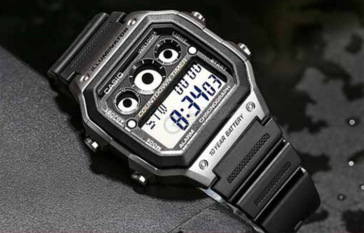 CASIO G Shock Waterproof Mens Black Digital AE-1300WH-8A