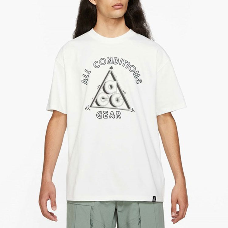 Nike ACG Outdoor Sports Alphabet Printing Short Sleeve White DD8811-121