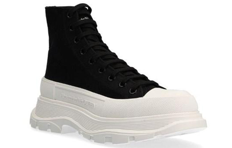 Alexander McQueen Canvas Chunky High-Top Sneakers 'Black' 662678W4QK11320