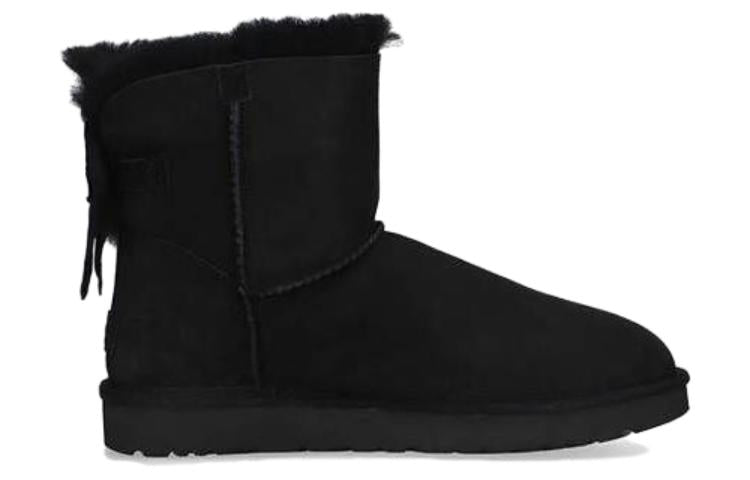(WMNS) UGG Mini Bailey Fluff Bow 1123635-BLK