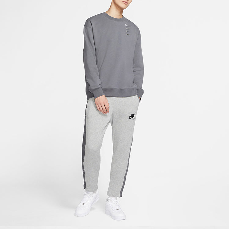 Nike French Terry Swoosh Gradient Round Neck Pullover Iron gray DB9408-022