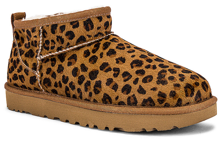(WMNS) UGG Classic Ultra Mini Leopard Snow Boots 'Leopard' 1117533-NAT