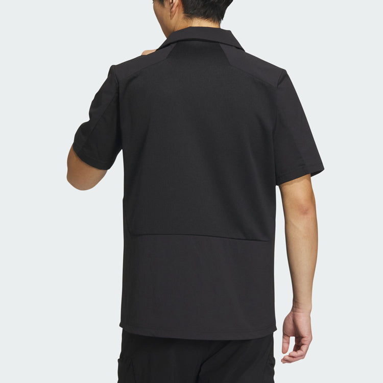 adidas Terrex Short Sleeve Polo Shirt 'Black' IC1971