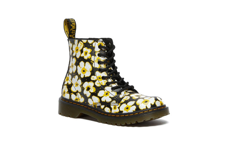 Dr. Martens 1460 Pansy Fayre Martin-Boots K Black/Yellow 26613001