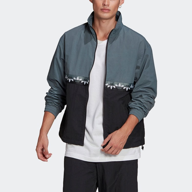 adidas originals Adicolour Sliced Trefoil Track Jacket Men's Black/Blue GN3438