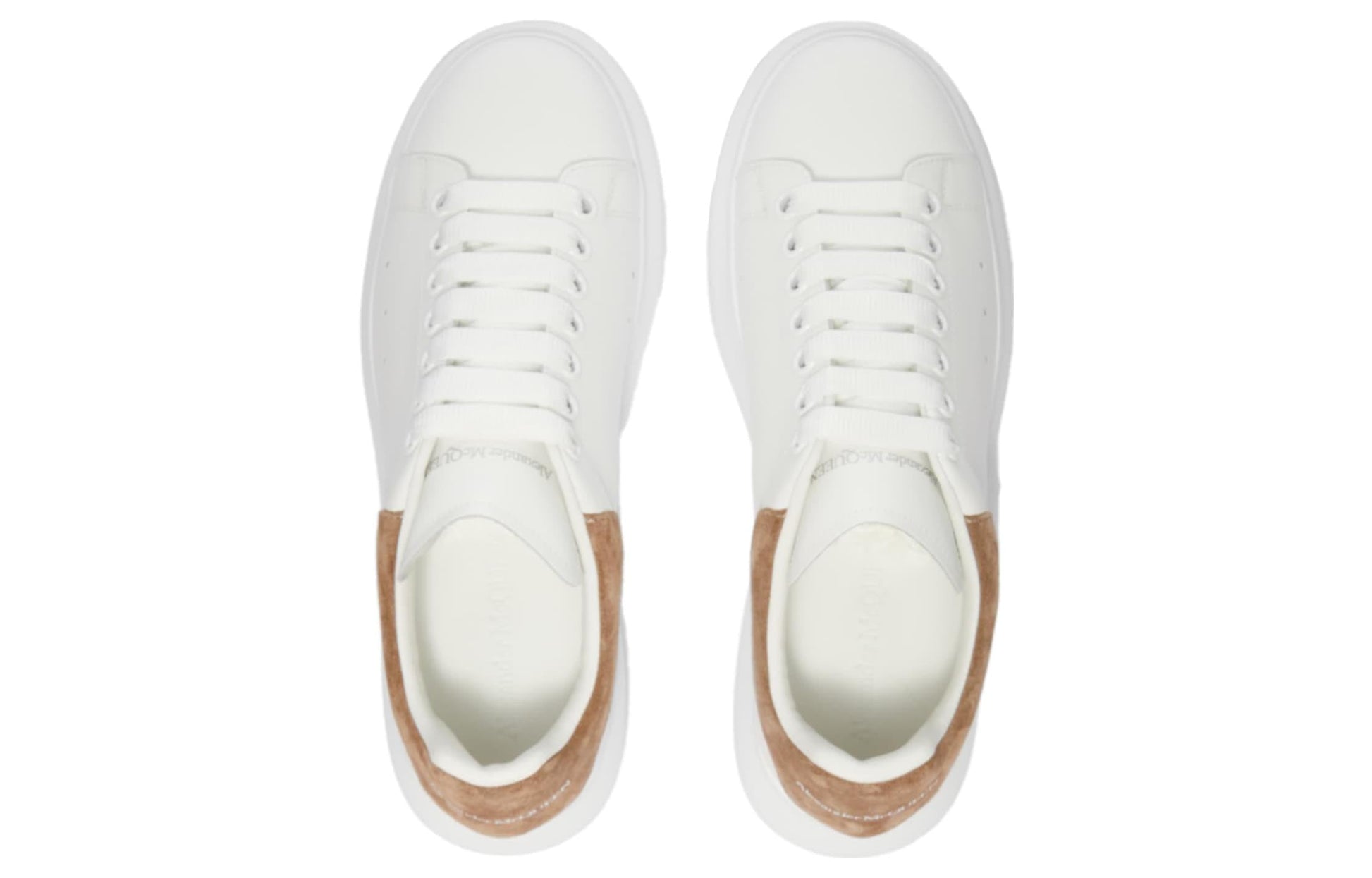 Alexander McQueen Suede Heel Tab Wedge Sole Sneaker 'White Mole' 553680WIBN29784