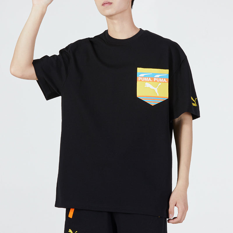 PUMA Boxy Pocket Logo Tee 'Black' 534991-01