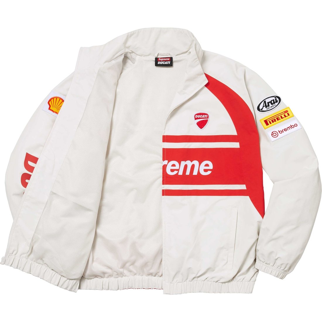 Supreme x DUCATI Track Jacket 'White Red' SUP-SS24-276