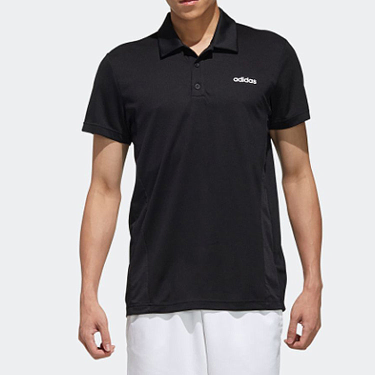 adidas Training Sports Short-sleeve Polo Shirt Men Black FL0330