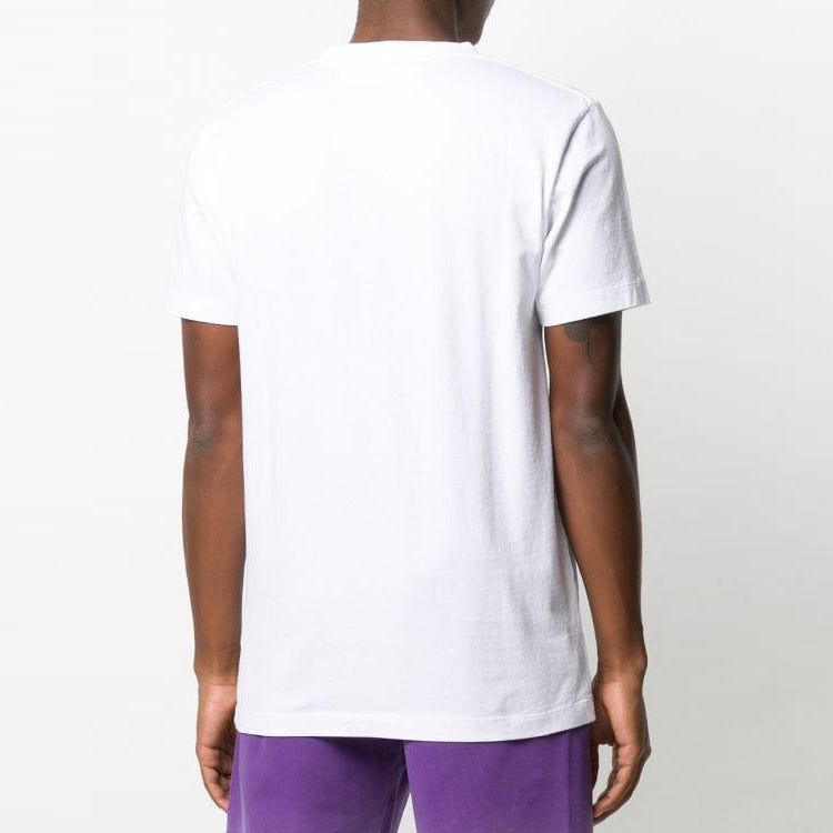 Off-White Logo Embroidered Short Sleeve White OMAA027F20FAB0020110
