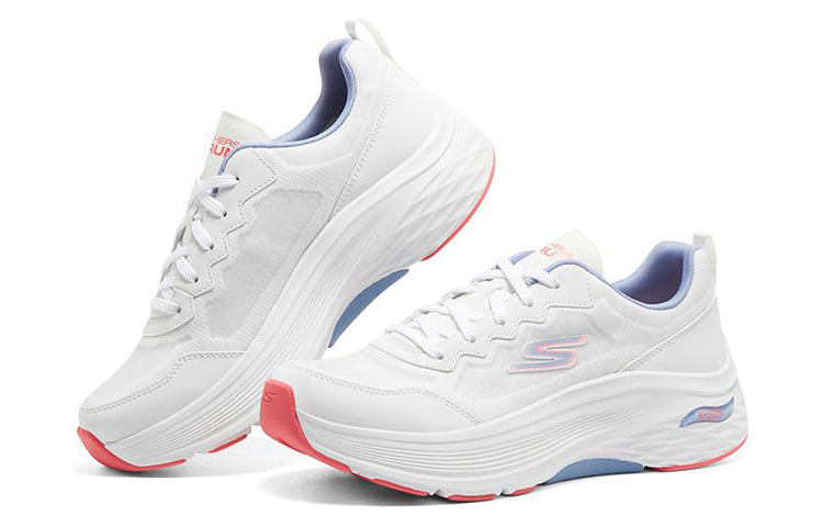 (WMNS) Skechers Max Cushioning Arch Fit 'White' 128300-WPKB