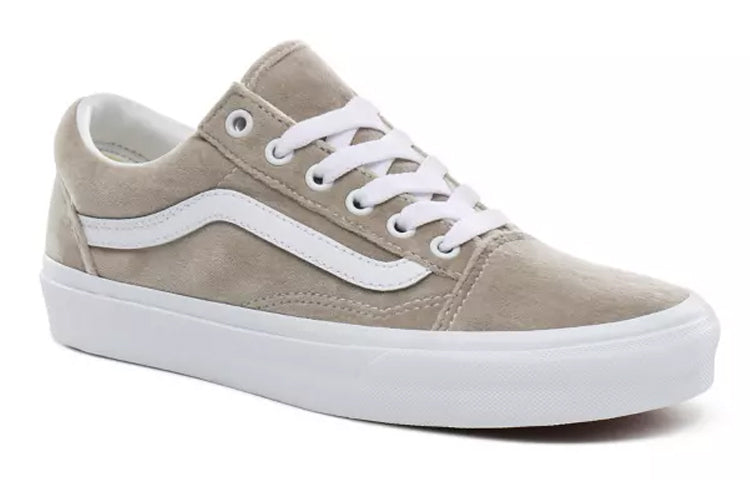 Vans Velvet Old Skool Shoes Beige 'Gray White' VN0A4BV5TCH
