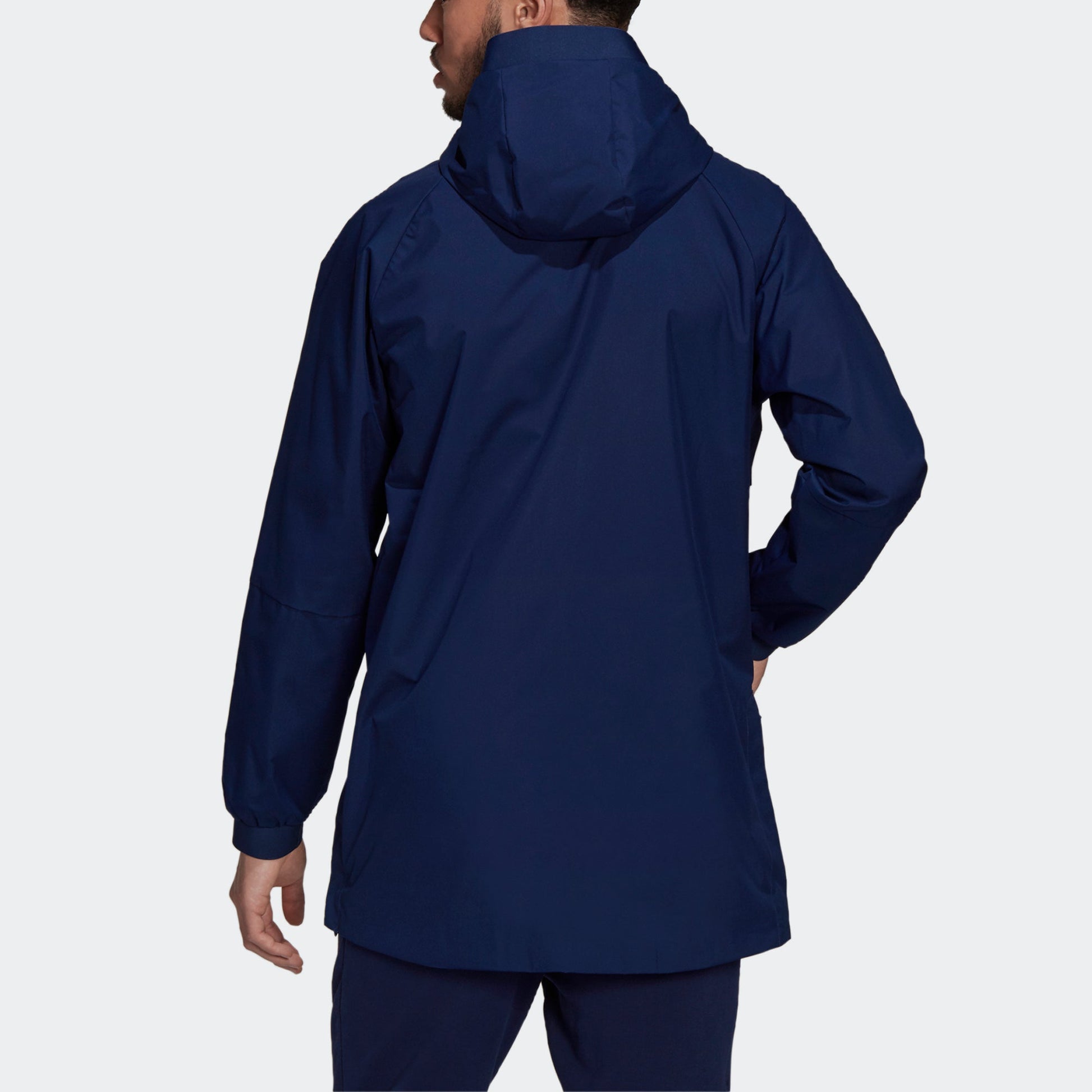 Men's adidas Fcb Trv Dr Jkt Badge Hooded Jacket Bayern Silkscreen Team Navy Blue GR0702