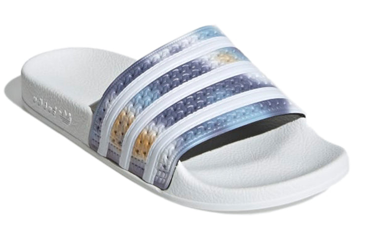 (WMNS) adidas originals Adilette Slides 'White Blue' H00151