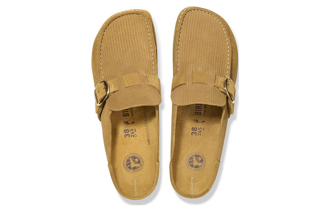 (WMNS) Birkenstock Buckley Suede Embossed 'Corduroy Cork Brown' 1026235