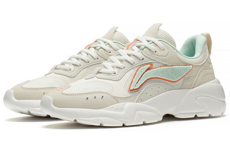 (WMNS) Li-Ning Sportswear Sneakers 'Beige Green' AGCS268-1