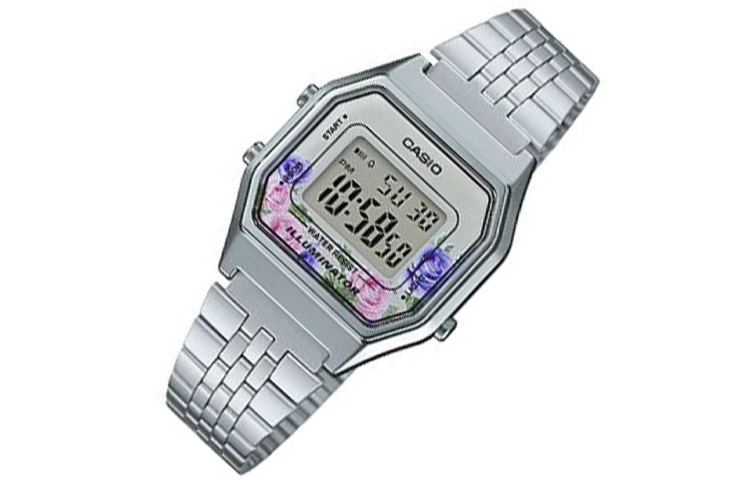 CASIO Waterproof Unisex Silver Digital LA680WA-2C