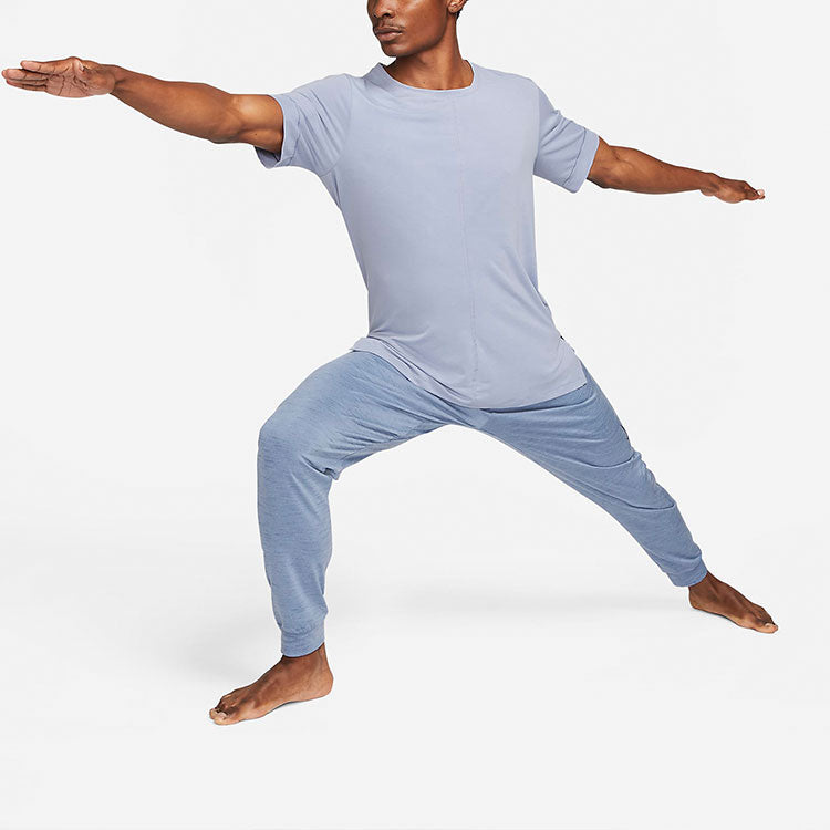 Nike Yoga Dri-FIT Sports Quick Dry Short Sleeve Gray Blue Grayblue BV4035-519