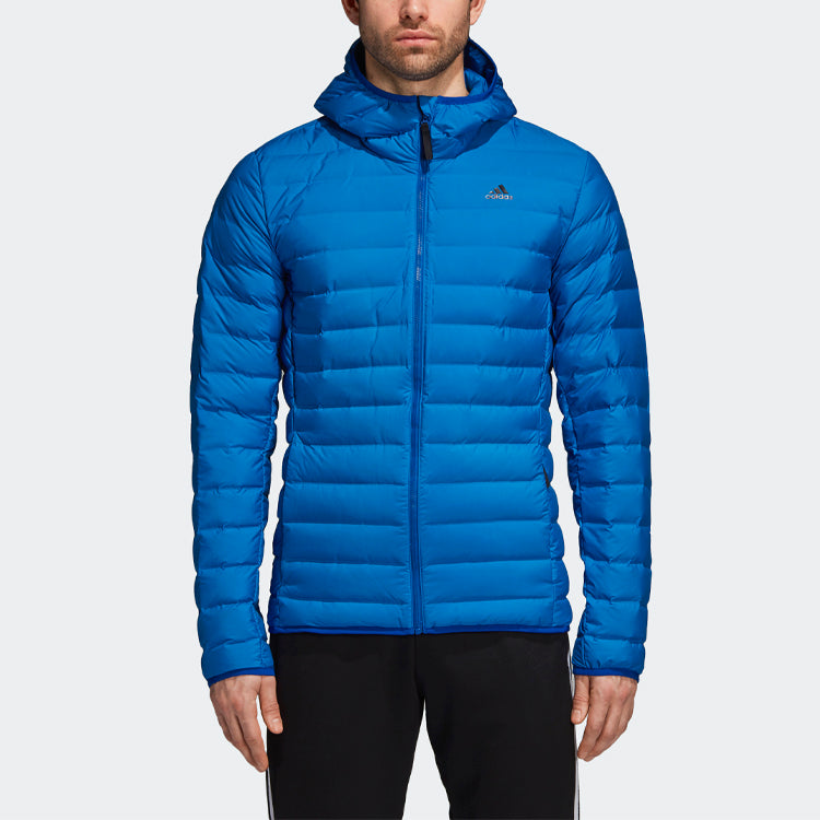 adidas Outdoor protection against cold Stay Warm Sports hooded down Jacket Blue CY8737
