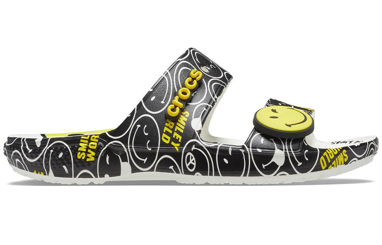 Crocs SmileyWorld x Classic Sandal 'Black White' 207207-94S