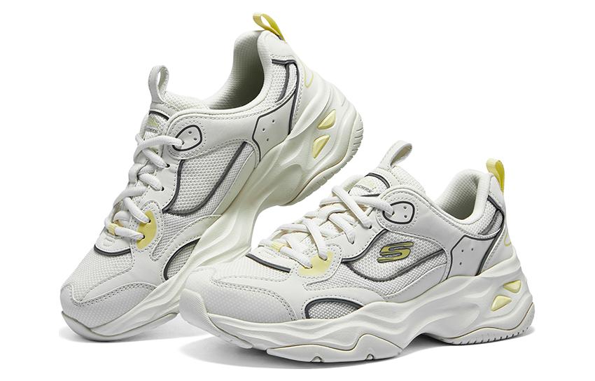(WMNS) Skechers D'Lites 4.0 Shoes 'Grey White' 896256-NTMT