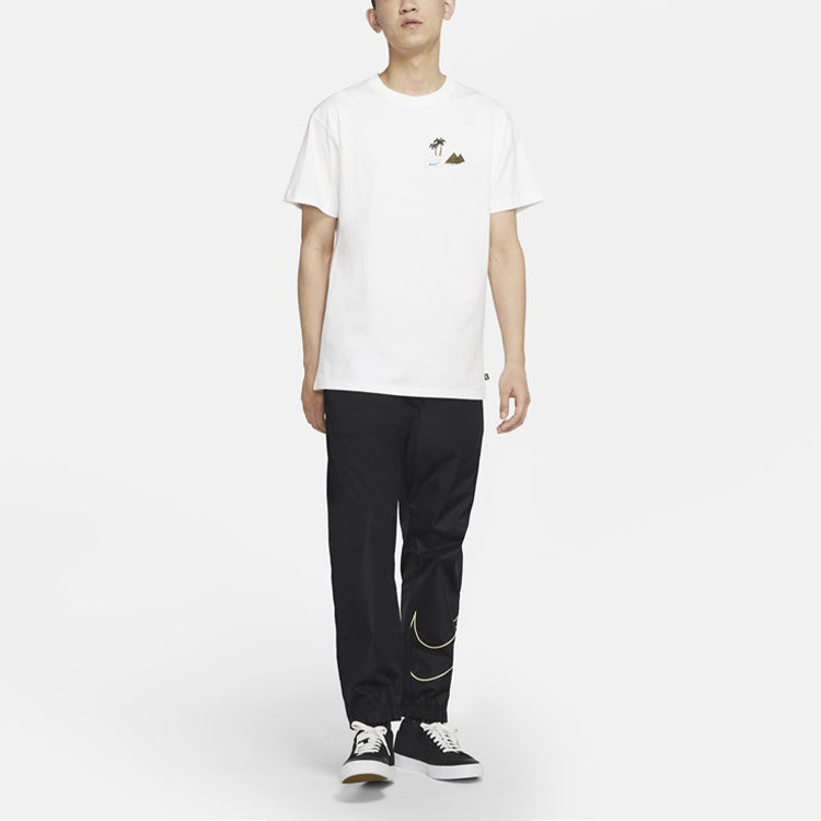 Nike SB Back Skateboard Round Neck Short Sleeve White DD8914-100