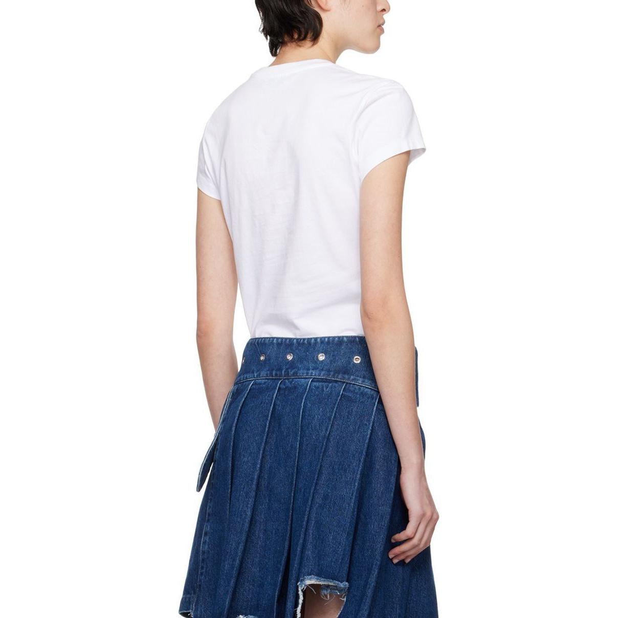 (WMNS) Off-White Quote Cotton T-shirt 'White Black' OWAA112S24JER0030110