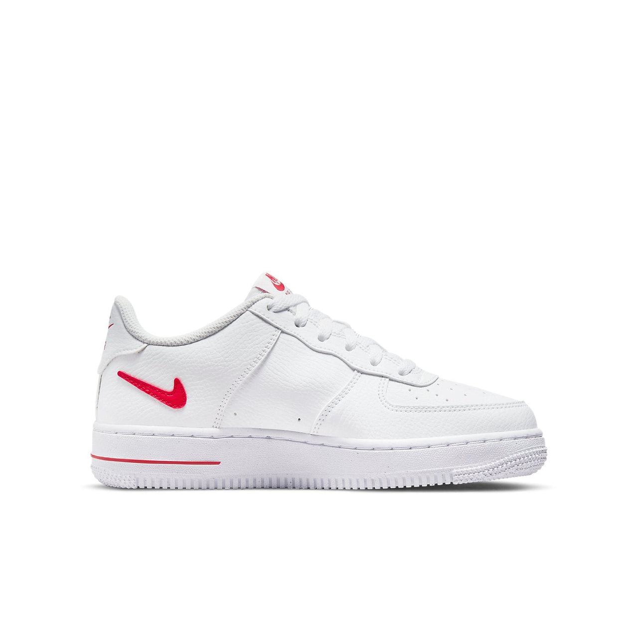 (GS) Nike Air Force 1 Low 'Cut-Out Swoosh - White University Red' DR7970-100