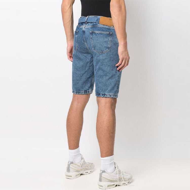 Off-White Belted Denim Shorts OMYC005C99DEN0024949