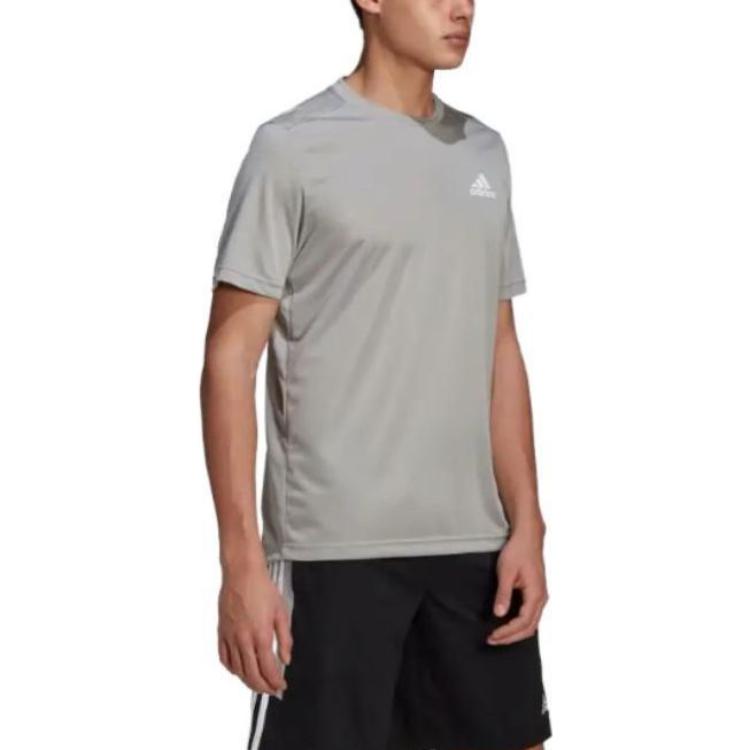 adidas AEROREADY Designed To Move Motion T-shirt 'Mgh Solid Grey White' GM2121