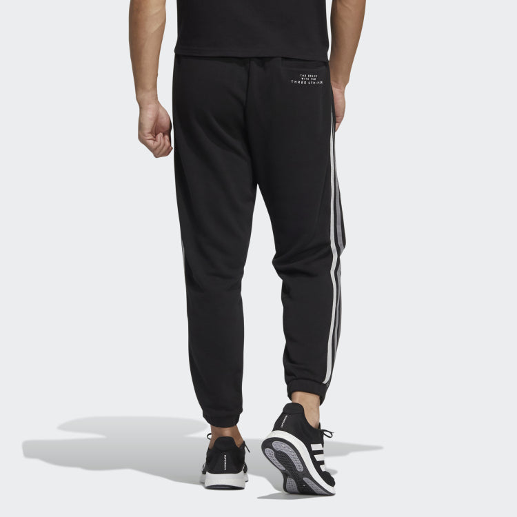Men's adidas City Swt Pnt Contrasting Colors Stripe Logo Sports Pants/Trousers/Joggers Black HC9969