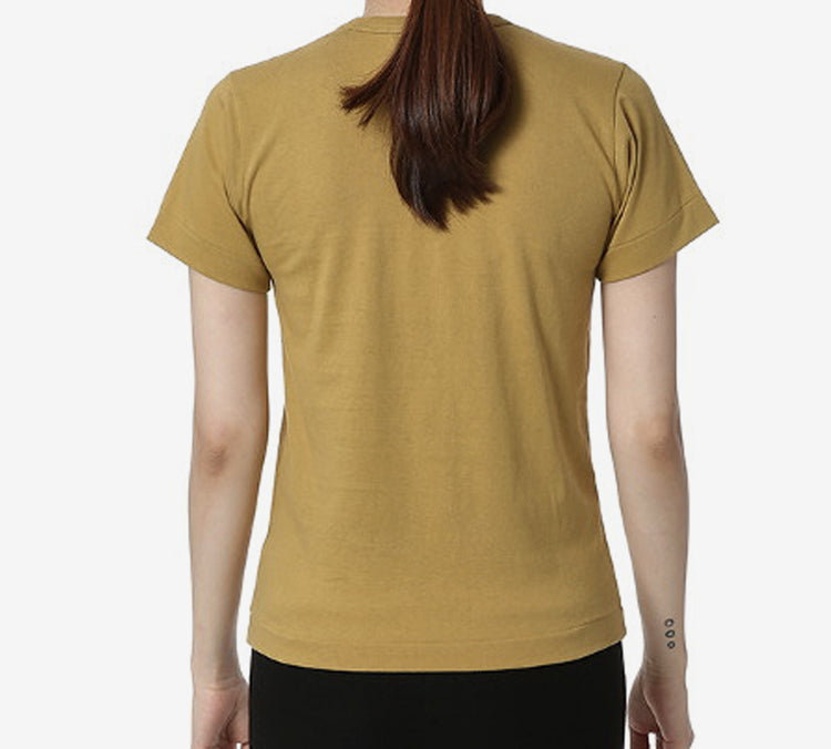 (WMNS) COMME des GARCONS PLAY Heart Logo Tee 'Mustard' AZ-T211-051-5