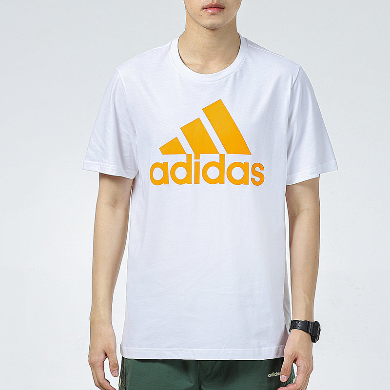 adidas Bl Sj T Logo Sports Short Sleeve Men's White H12173