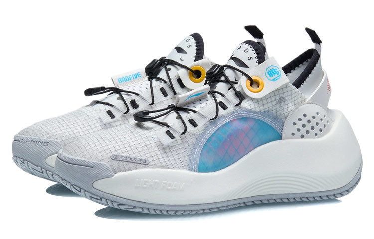 (WMNS) Li-Ning Badfive Dazzle mid 'White Blue' AGBR042-1
