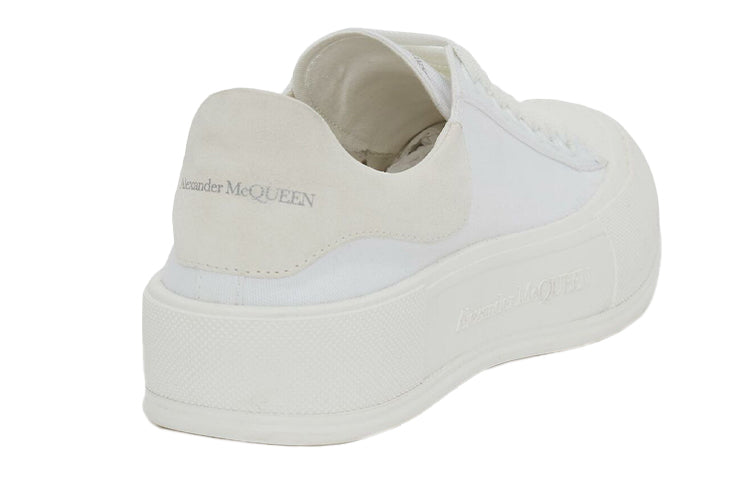 (WMNS) Alexander McQueen Deck Lace Up Plimsoll 'White' 654593W4PQ19000
