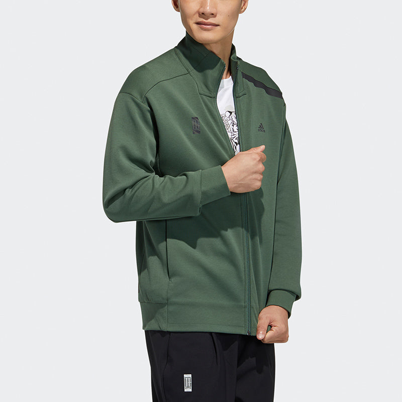 adidas Wj Tt Swt Casual Sports Stand Collar Jacket Green GP0908