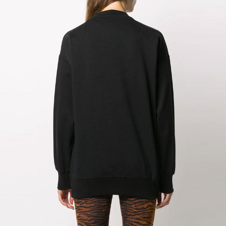 (WMNS) KENZO Tiger Head Embroidered Logo Pullover Hoodie Black FA62SW9214XH-99
