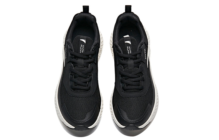 (WMNS) ANTA Running Series Sneakers 'Black Ivory White' 122115536S-4