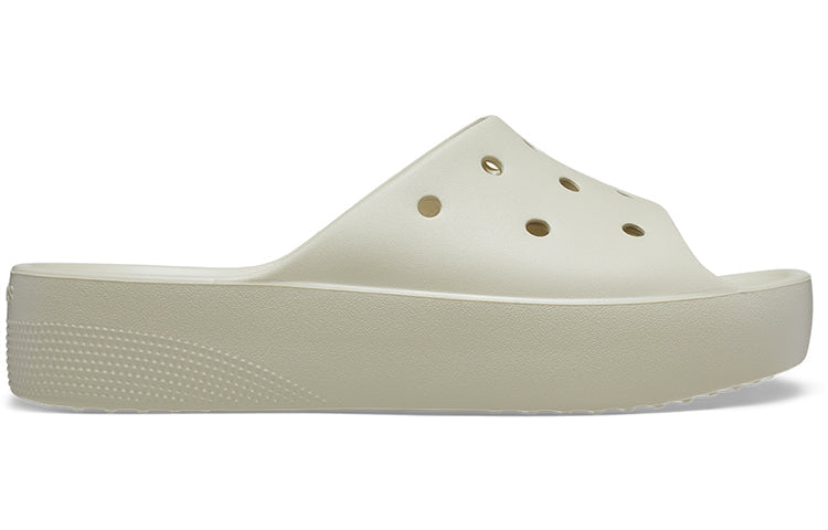(WMNS) Crocs Classic Platform Slide 'Bone' 208180-2Y2
