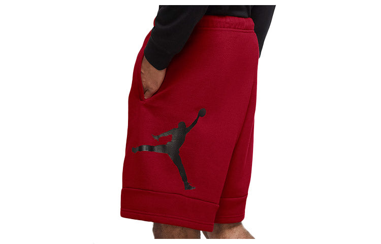 Air Jordan Jumpman Logo Basketball Sports Knit Shorts Red CK6707-687