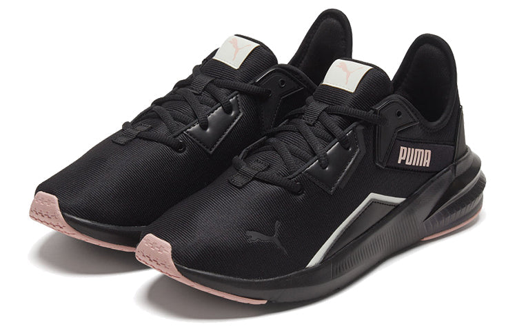 (WMNS) PUMA Platinum Shimmer Sneakers Black/Pink 193772-03