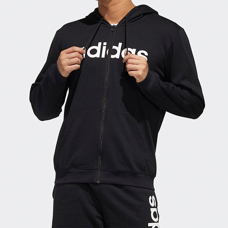 adidas Neo Sportswear Pullover Hoodie 'Black White' FP7434