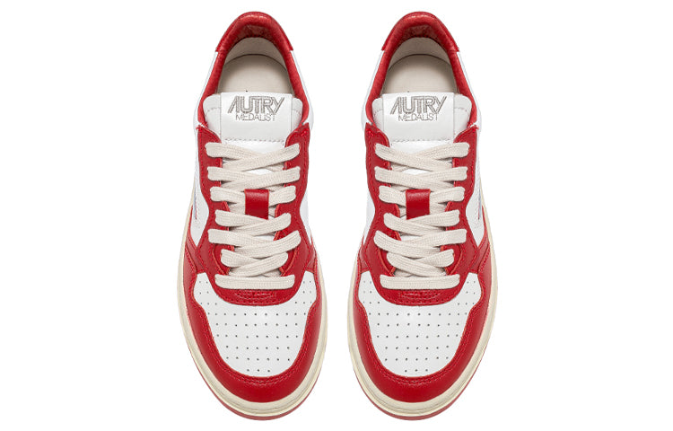 (WMNS) Autry Medalist Low Leather 'Red White' AULW-WB02