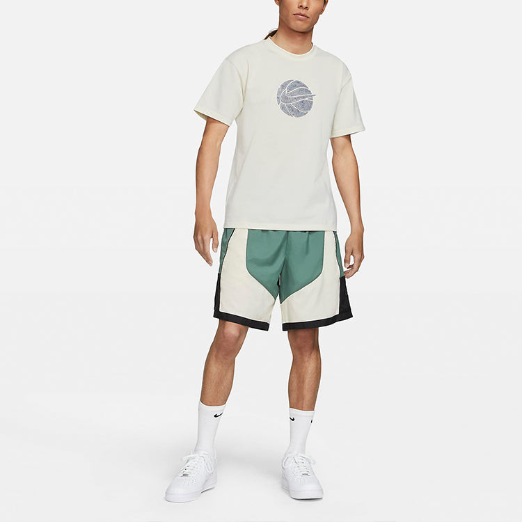 Nike Basketball Loose Sports Round Neck Short Sleeve Creamy White DD0829-901