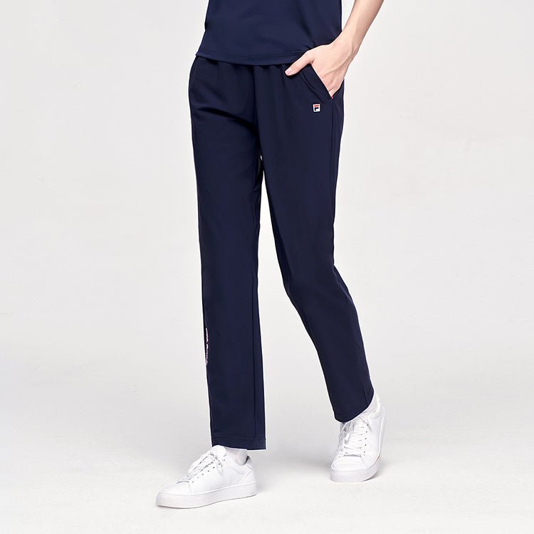 (WMNS) FILA Printing Straight Trousers Blue A11W123601F-NV