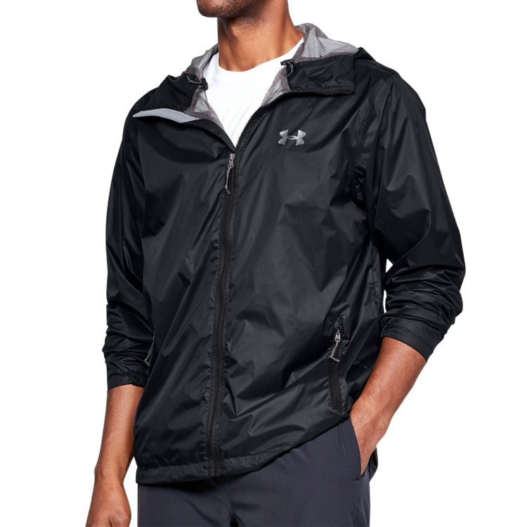 Men's Under Armour Forefront Rain Training Sports Jacket Black 1321439-001
