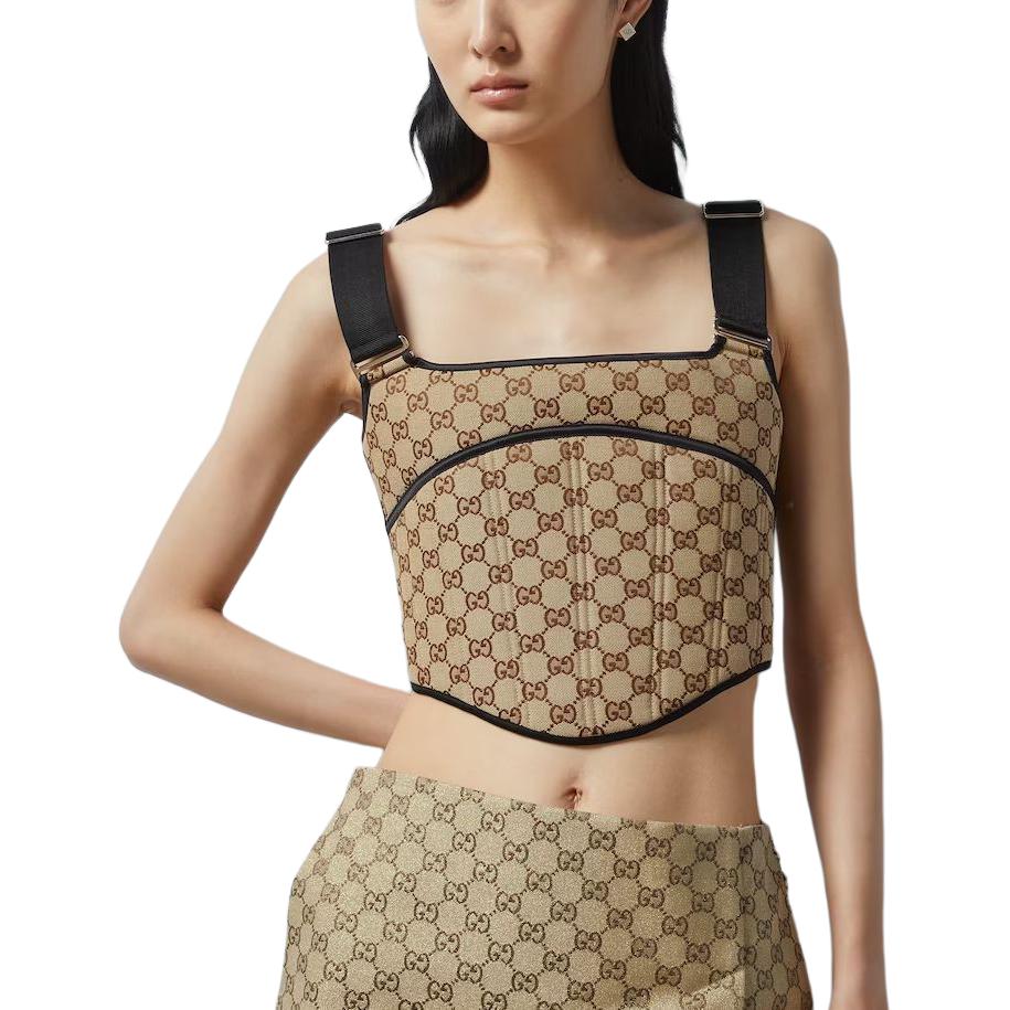(WMNS) Gucci GG Canvas Top 'Camel Ebony' 772427-XUAJ5-2237