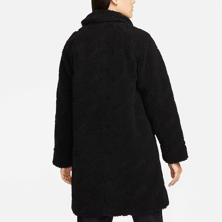(WMNS) Nike Polar Fleece Casual Coat 'Black' DD5089-010