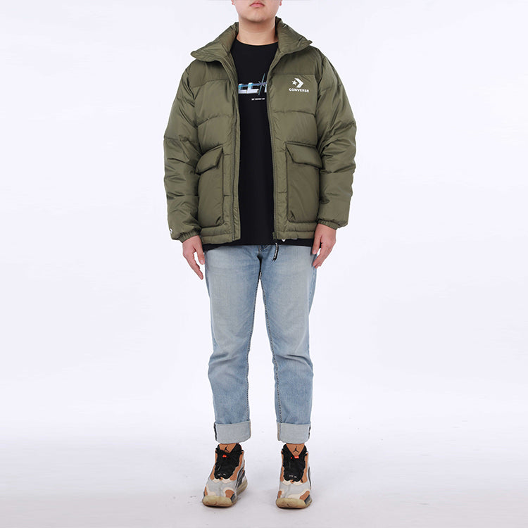 Converse Star Chevron Down Jacket Asia Sizing 'Olive Green' 10023755-A04